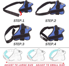 Dog Harness, No-Pull Reflective Dog Vest, Breathable Adjustable Pet Harness with Handle for Outdoor Walking - No More Pulling, Tugging or Choking (Blue, S)