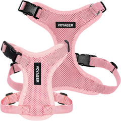 Voyager Step-In Lock Pet Harness - All Weather Mesh, Adjustable Step in Harness for Cats and Dogs by - Pink, M - Majestic Dog & Cat Pet Boutique