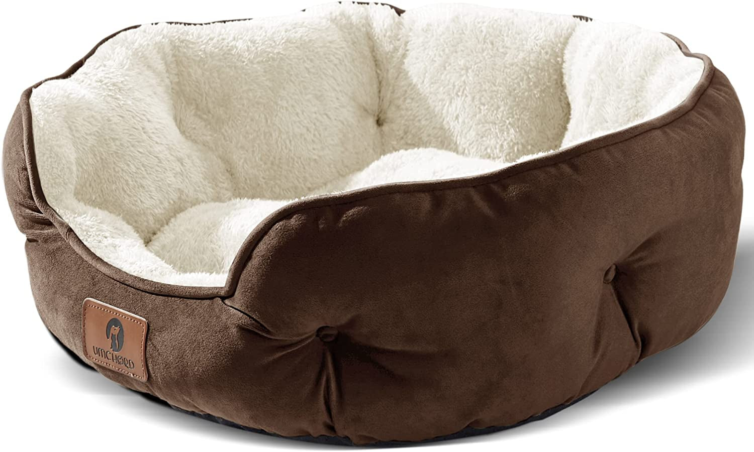 Small Dog Bed for Small Dogs, Cat Beds for Indoor Cats, Pet Bed for Puppy and Kitty, Extra Soft & Machine Washable with Anti-Slip & Water-Resistant Oxford Bottom, Grey, 20 Inches