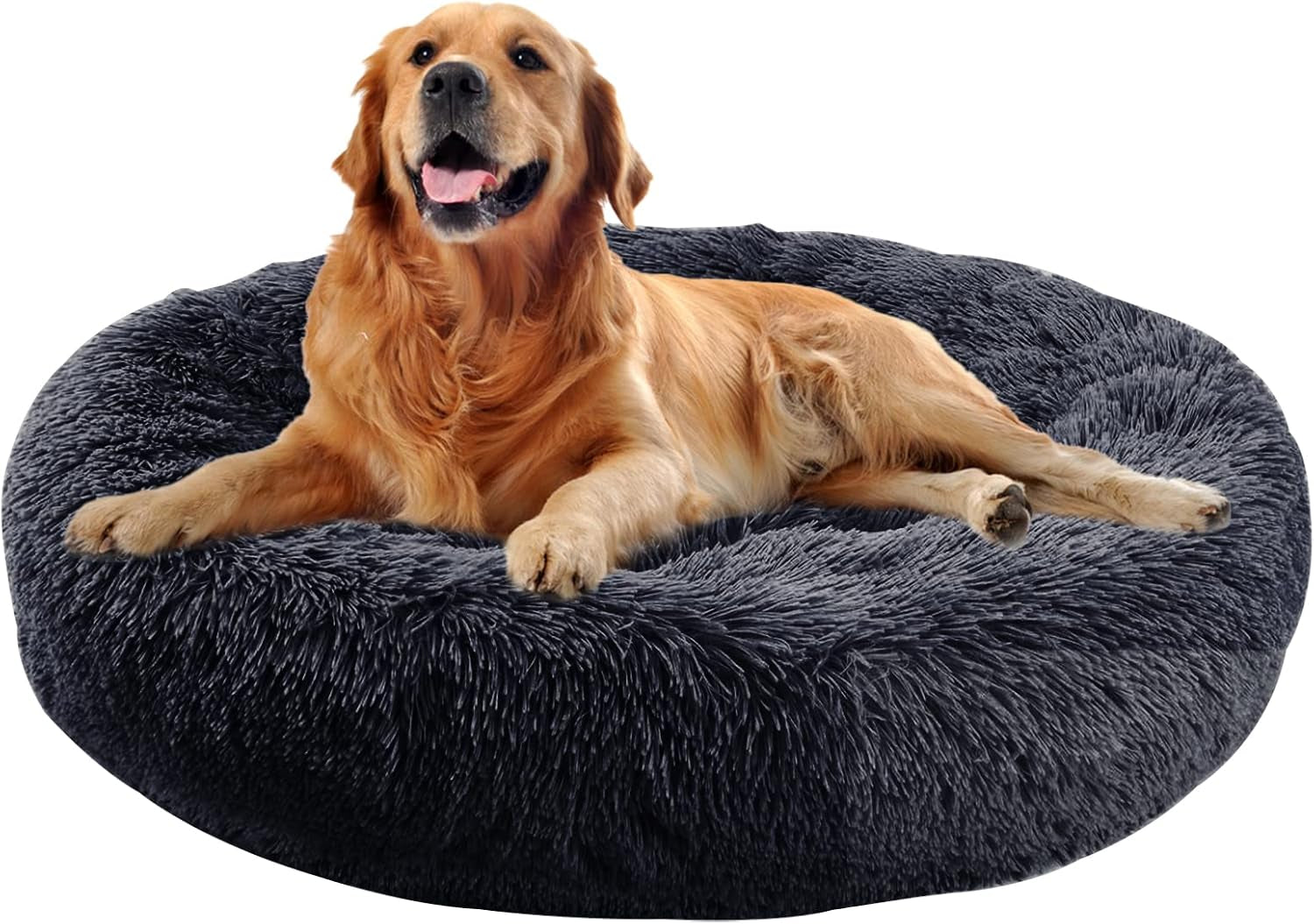 Washable Round Pet Bed – 20” Cat Bed & Small to Medium Dog Bed, Slip-Resistant - Majestic Dog & Cat Pet Boutique