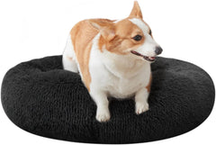 Washable Round Pet Bed – 20” Cat Bed & Small to Medium Dog Bed, Slip-Resistant - Majestic Dog & Cat Pet Boutique