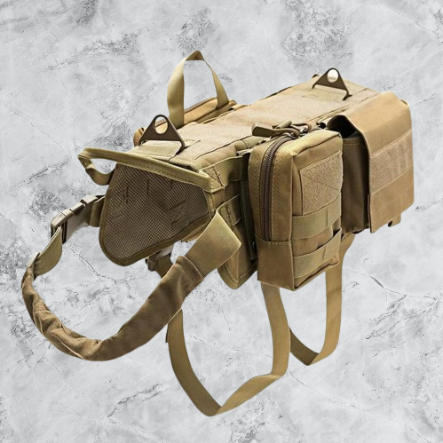 Ihrtrade Tactical Dog Harness – Adjustable Military Molle Vest - Majestic Dog & Cat Pet Boutique