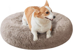 Washable Round Pet Bed – 20” Cat Bed & Small to Medium Dog Bed, Slip-Resistant - Majestic Dog & Cat Pet Boutique