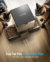 Automatic Cat Feeder with 5G Wifi, Automatic Cat Food Dispenser for 2 Cats Small Pets, 20 Cups/5L Timed Dry Food Dispenser with APP Control