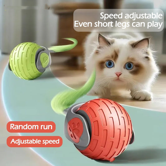 Interactive Cat Electric Rolling Ball Toys For Kitty Pets Smart Automatic Teaser