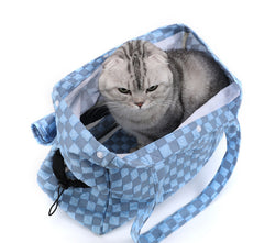 "Portable Cat Bag - Comfortable Shoulder Carrier for Small Pets | Travel-Friendly Pet Bag"