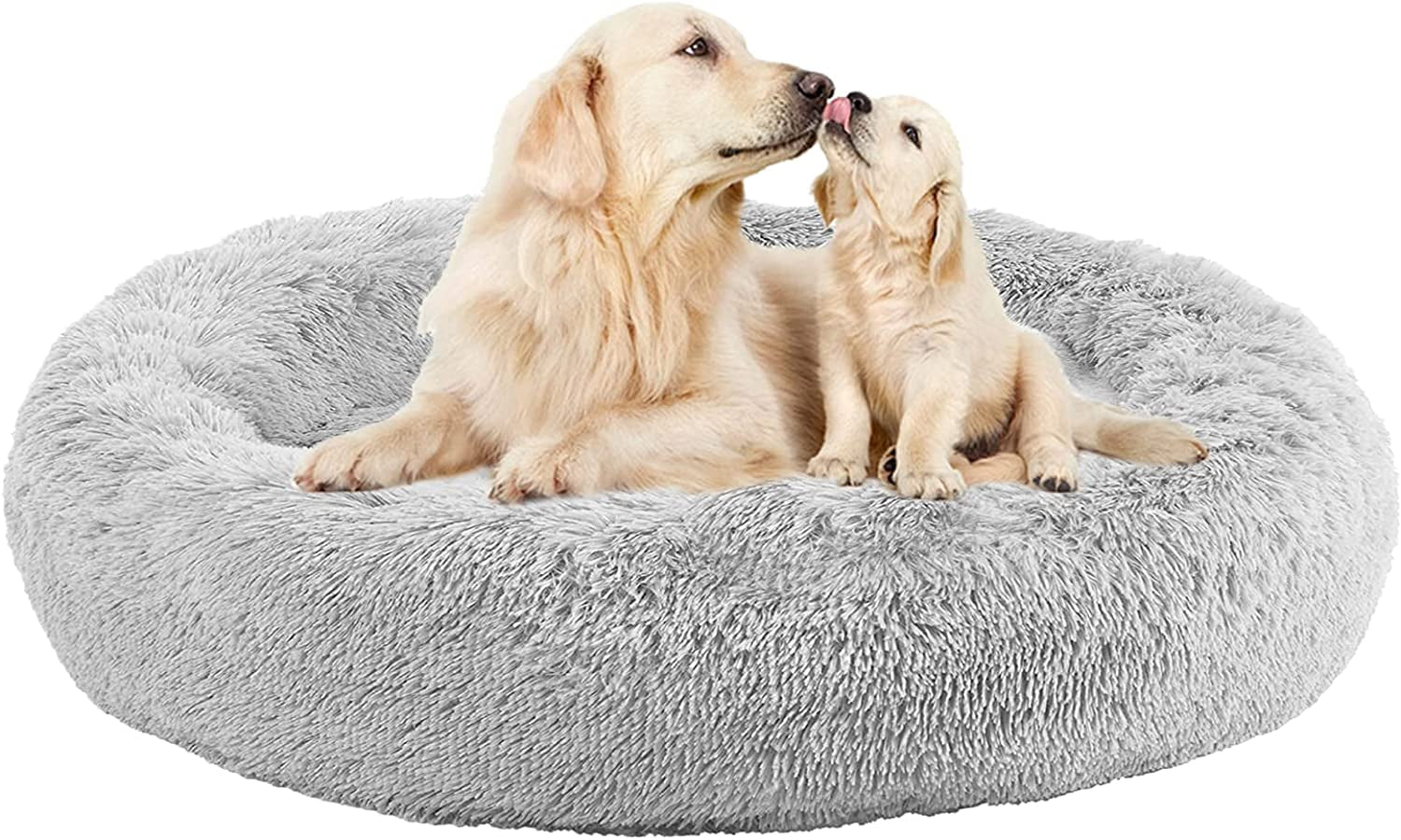 Washable Round Pet Bed – 20” Cat Bed for Indoor Cats & Small to Medium Dogs, Slip-Resistant