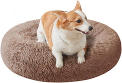 Washable Round Pet Bed – 20” Cat Bed & Small to Medium Dog Bed, Slip-Resistant - Majestic Dog & Cat Pet Boutique