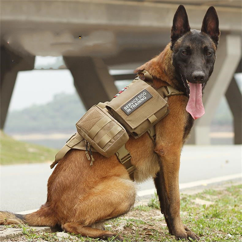 Ihrtrade Tactical Dog Harness – Adjustable Military Molle Vest - Majestic Dog & Cat Pet Boutique