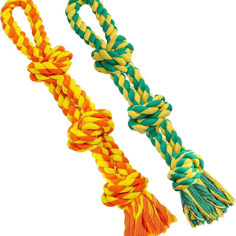 UPSKY Christmas Dog Rope Toys ,Dental Cleaning Chew Toys, Dog Tug Toy for Boredom, Dog Rope Toys for Medium Large Pet - Majestic Dog & Cat Pet Boutique