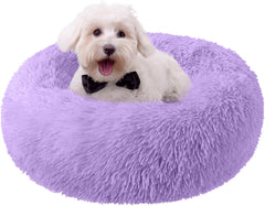 Washable Round Pet Bed – 20” Cat Bed & Small to Medium Dog Bed, Slip-Resistant - Majestic Dog & Cat Pet Boutique