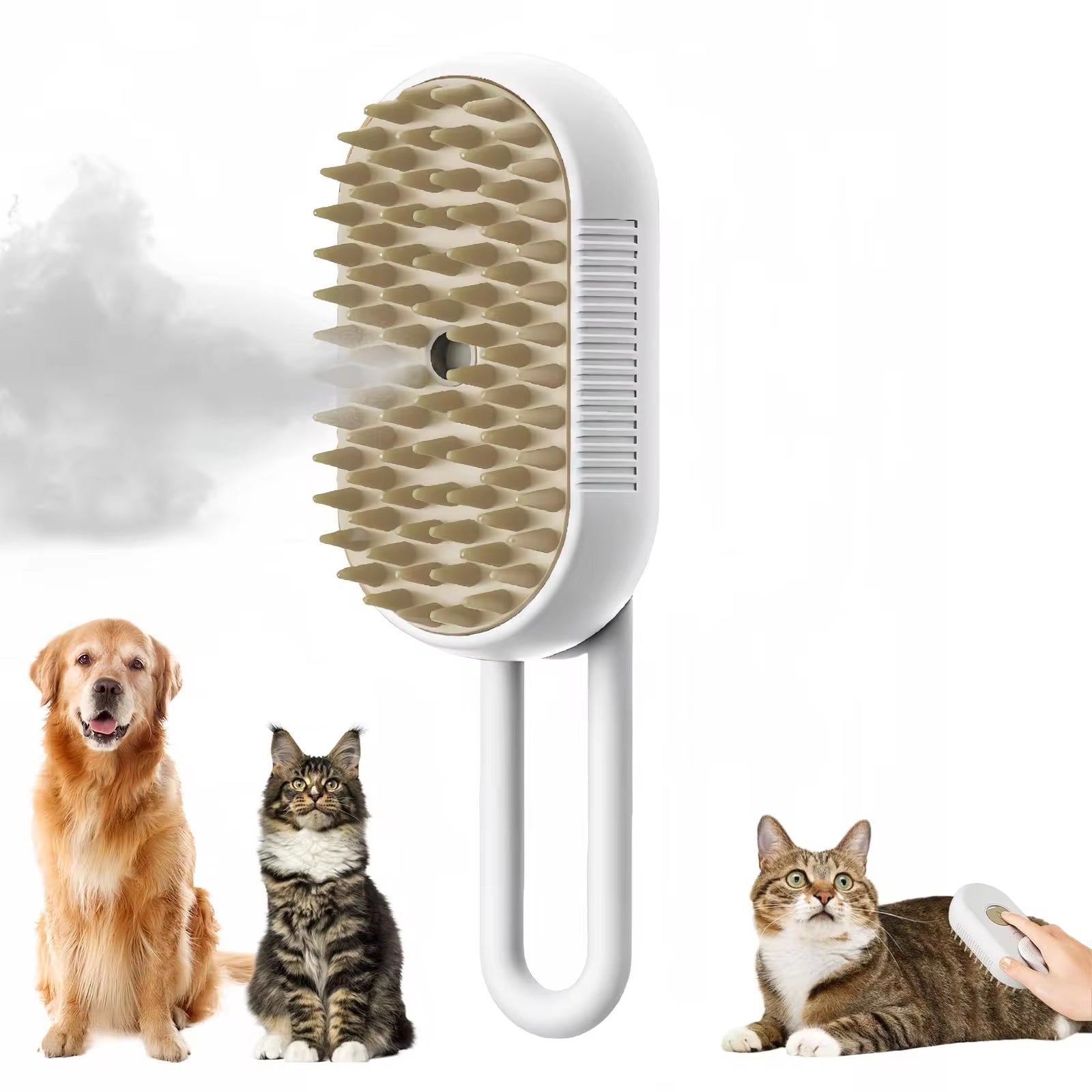 3 in 1 Pet Brush Cat Steam Brush Comb Dog Brush Electric Spray Cat Hair Brushes Massage Pet Grooming Hair Removal Combs - Majestic Dog & Cat Pet Boutique