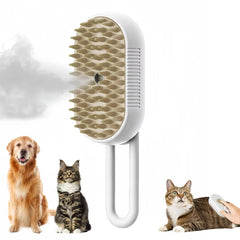 3 in 1 Pet Brush Cat Steam Brush Comb Dog Brush Electric Spray Cat Hair Brushes Massage Pet Grooming Hair Removal Combs - Majestic Dog & Cat Pet Boutique