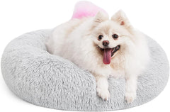 Orthopedic Dog Bed Comfortable Donut Cuddler round Dog Bed Ultra Soft Washable Dog and Cat Cushion Bed (Style 6)