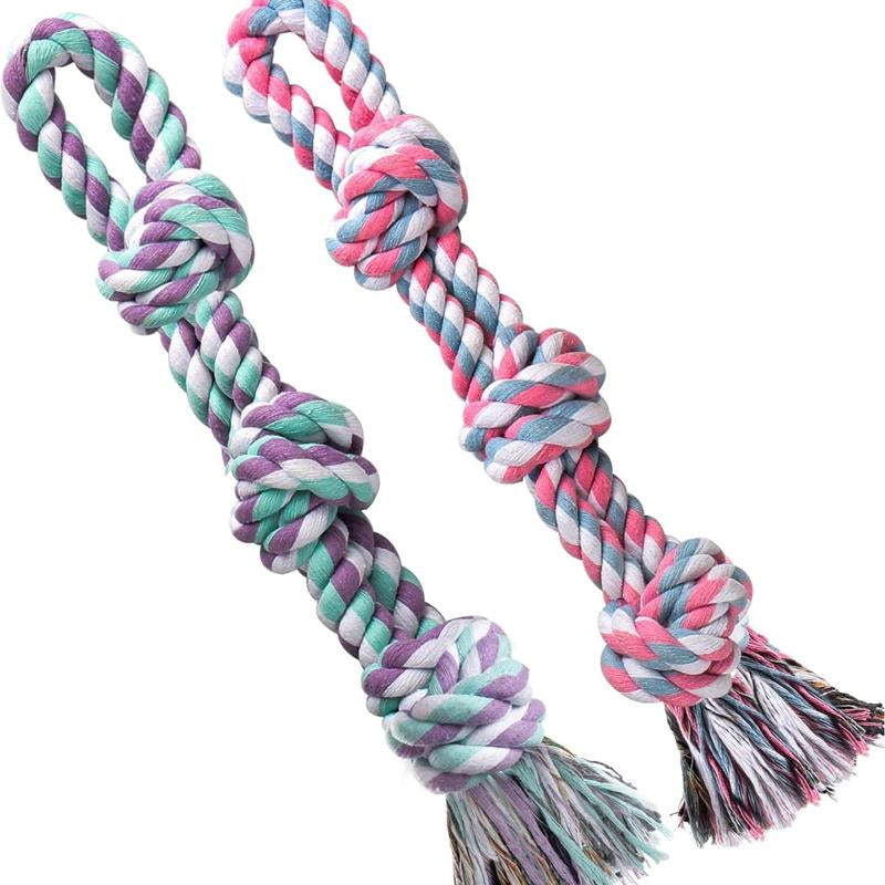 UPSKY Christmas Dog Rope Toys ,Dental Cleaning Chew Toys, Dog Tug Toy for Boredom, Dog Rope Toys for Medium Large Pet - Majestic Dog & Cat Pet Boutique