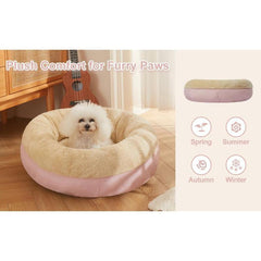 Washable Cozy Pet Donut Bed - Anti-Slip Comfort - Majestic Dog & Cat Pet Boutique