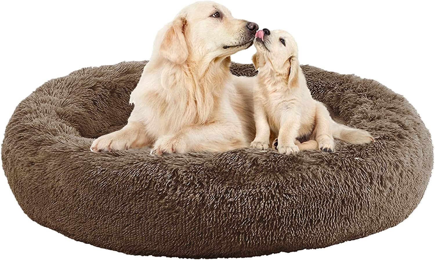 Washable Round Pet Bed – 20” Cat Bed for Indoor Cats & Small to Medium Dogs, Slip-Resistant