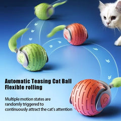 Interactive Cat Electric Rolling Ball Toys For Kitty Pets Smart Automatic Teaser