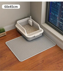 "Double Layer Waterproof Cat Litter Mat – Non-Slip & Washable"