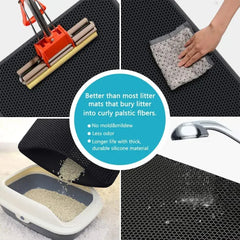 "Double Layer Waterproof Cat Litter Mat – Non-Slip & Washable"