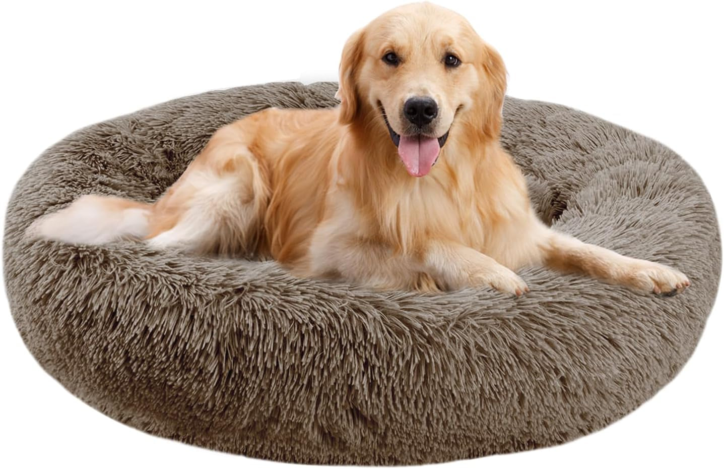 Washable Round Pet Bed – 20” Cat Bed for Indoor Cats & Small to Medium Dogs, Slip-Resistant