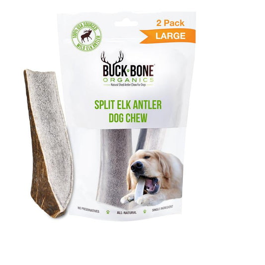 Elk Antler Dog Chew Large Split Double Pack for Healthy Teeth - Majestic Dog & Cat Pet Boutique