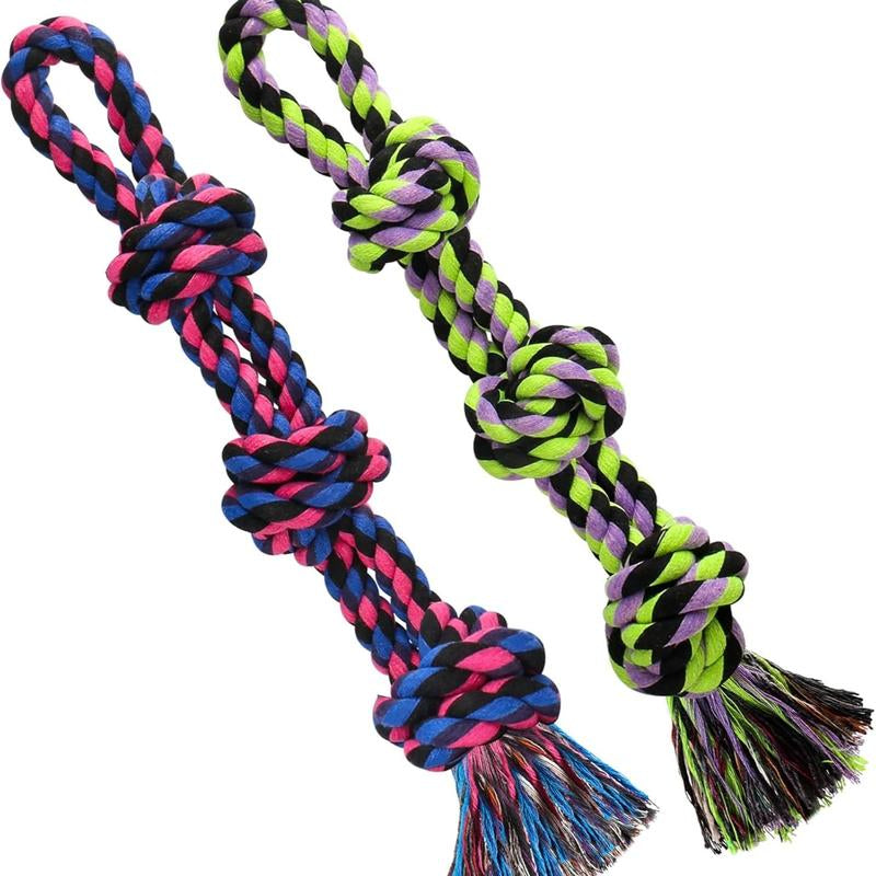 UPSKY Christmas Dog Rope Toys ,Dental Cleaning Chew Toys, Dog Tug Toy for Boredom, Dog Rope Toys for Medium Large Pet - Majestic Dog & Cat Pet Boutique