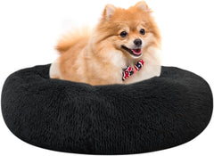 Washable Round Pet Bed – 20” Cat Bed & Small to Medium Dog Bed, Slip-Resistant - Majestic Dog & Cat Pet Boutique