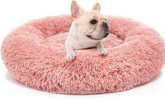 Washable Round Pet Bed – 20” Cat Bed & Small to Medium Dog Bed, Slip-Resistant - Majestic Dog & Cat Pet Boutique