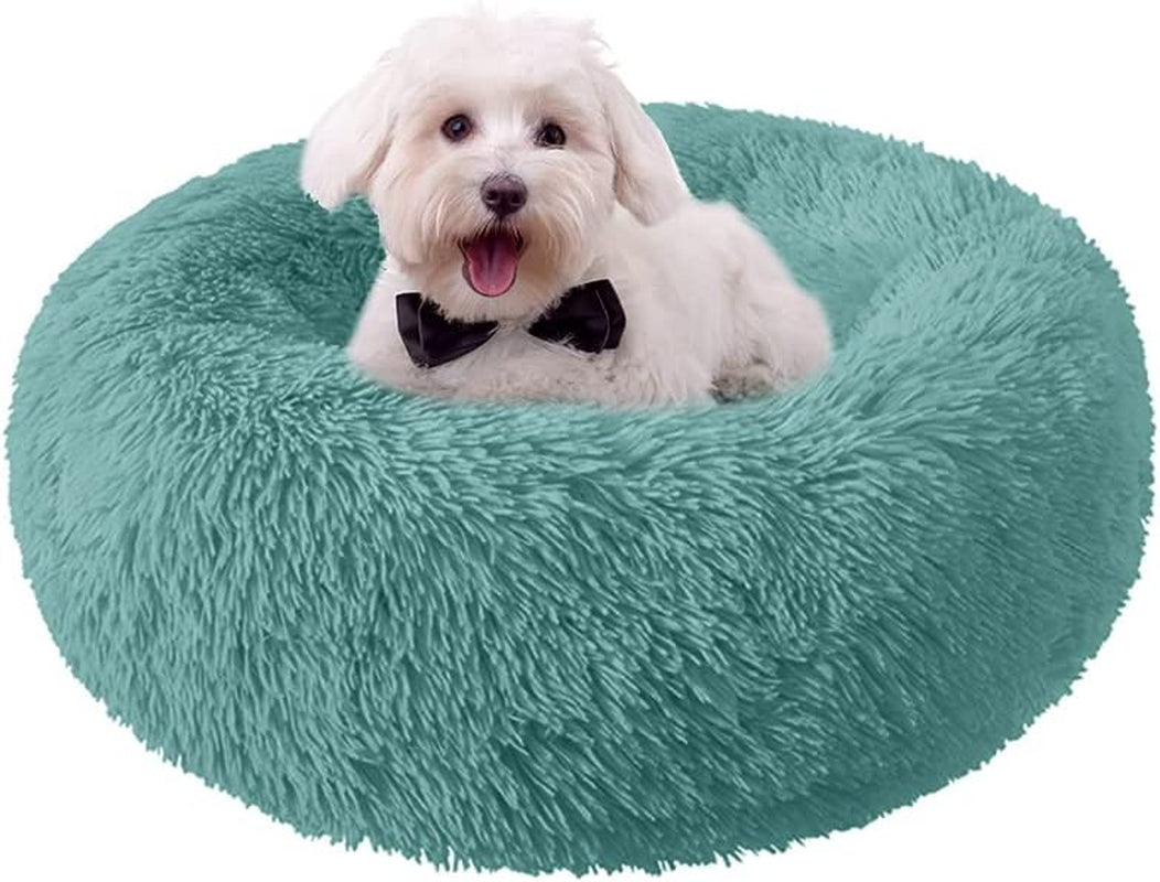 Washable Round Pet Bed – 20” Cat Bed for Indoor Cats & Small to Medium Dogs, Slip-Resistant